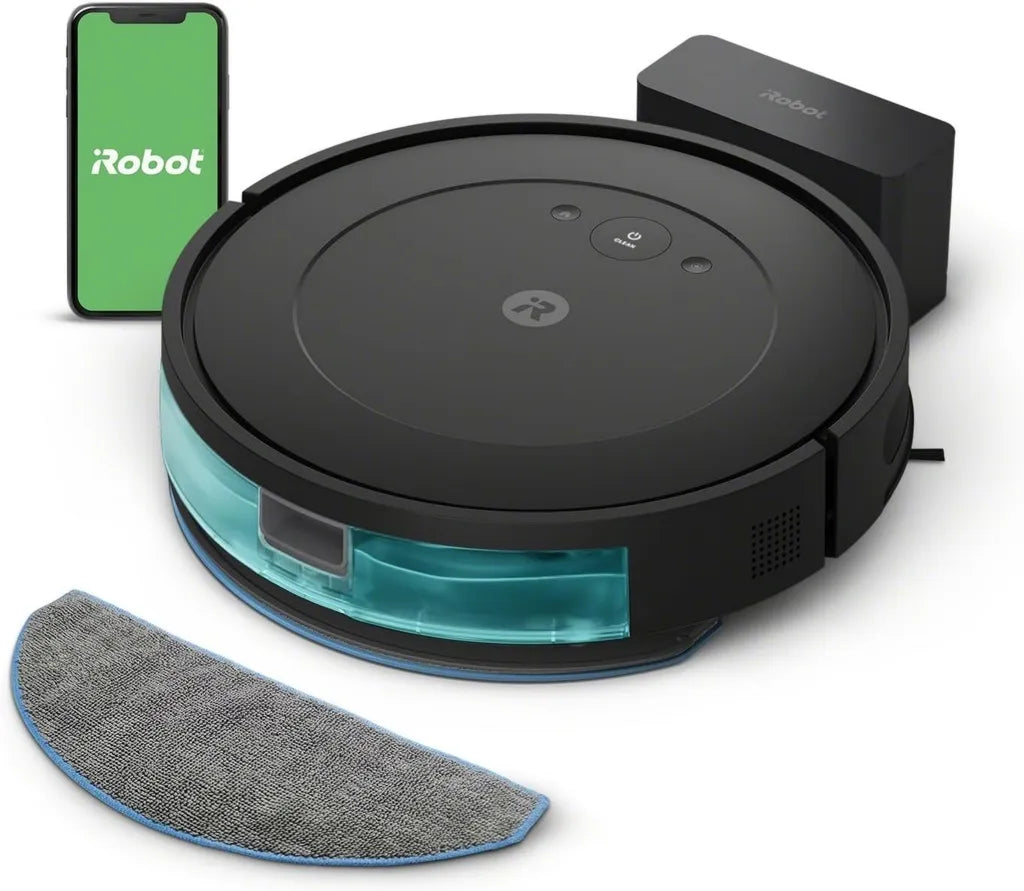 Aspirateur Robot iRobot Roomba Combo Y0110 - Nettoyage Intégré avec Contrôle Intelligent - Aspiration Puissante - Programmation Facile