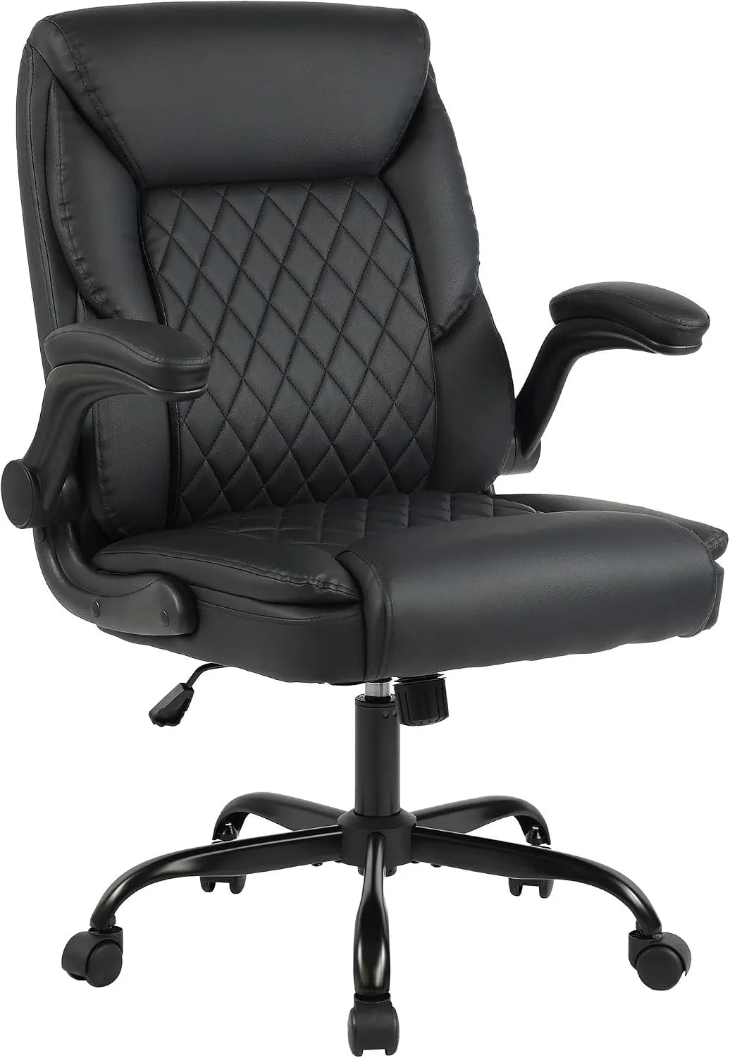 Bureau et table informatique – avec accoudoirs, réglable, 150 kg, noir, hauteur réglable