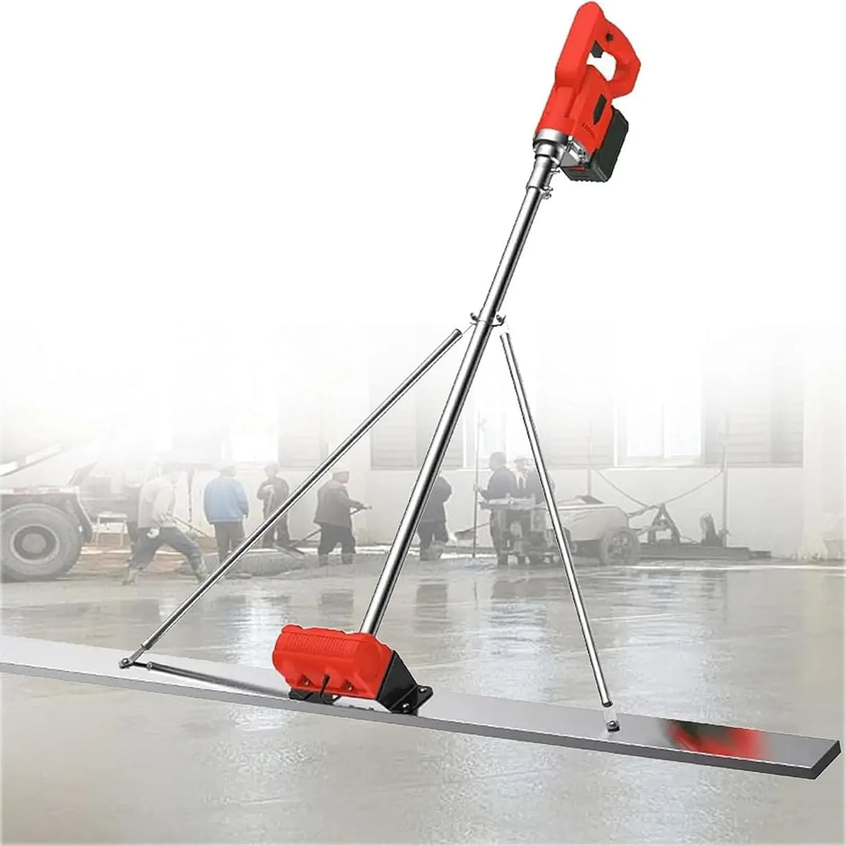 2Batteries moteur, 150 cm, sans fil, Règle de nivellement de surface de ciment de chape électrique sans fil