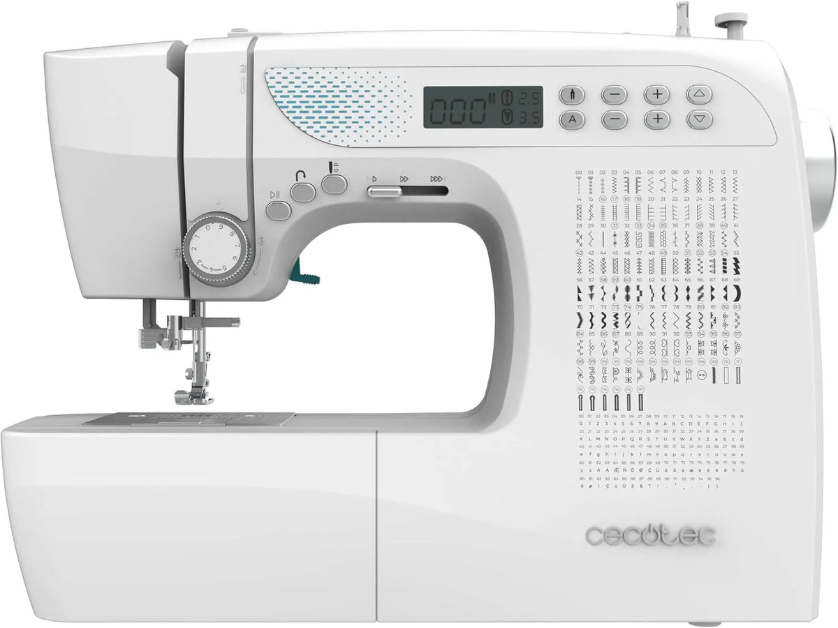 Cecotec Machine à coudre, machine à coudre électrique, écran LCD, pour projets créatifs et avancés.