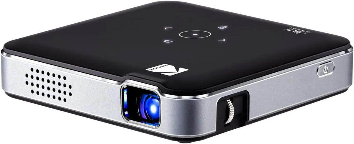 Vidéoprojecteur 1080P, portable, projecteur vidéo, noir, Support 1080P, Batterie Intégrée et Haut-Parleur
