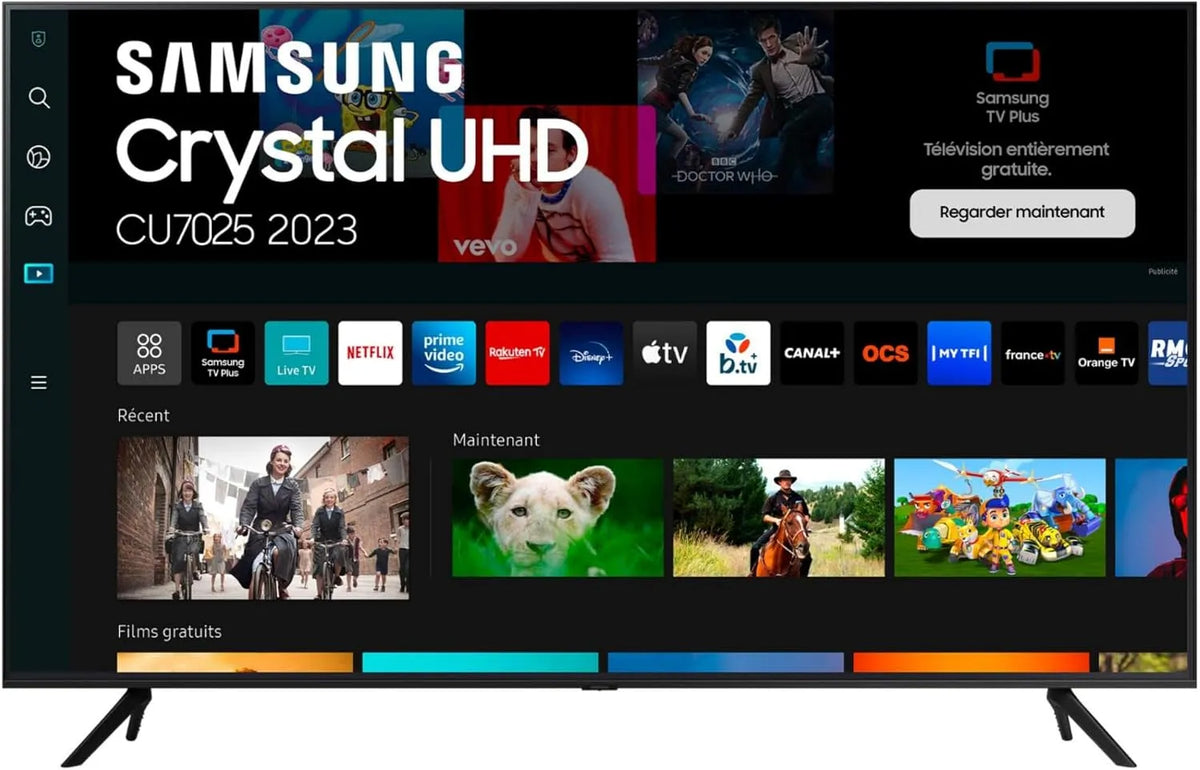 Samsung 43CU7025 Smart TV, 43 pouces, téléviseur, 4K UHD, HDR, Tizen OS, SmartThings, Processeur Crystal UHD