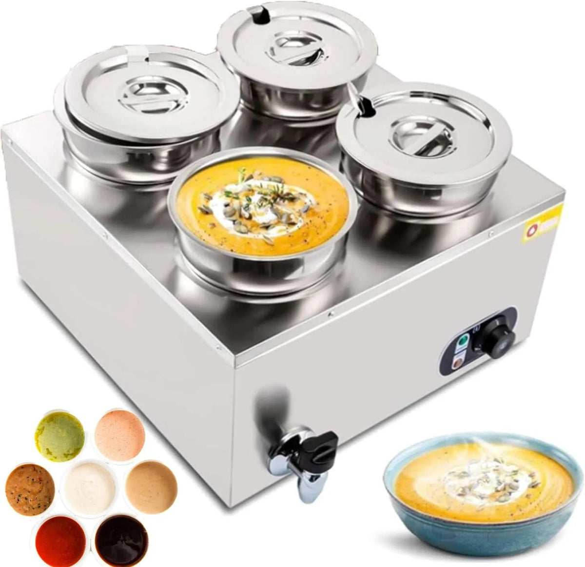 Chauffe-plats de buffet, professionnel, acier inoxydable, Commercial, Récipients électriques de réchauffeurs de Nourriture de Buffet de Chauffe-Plats