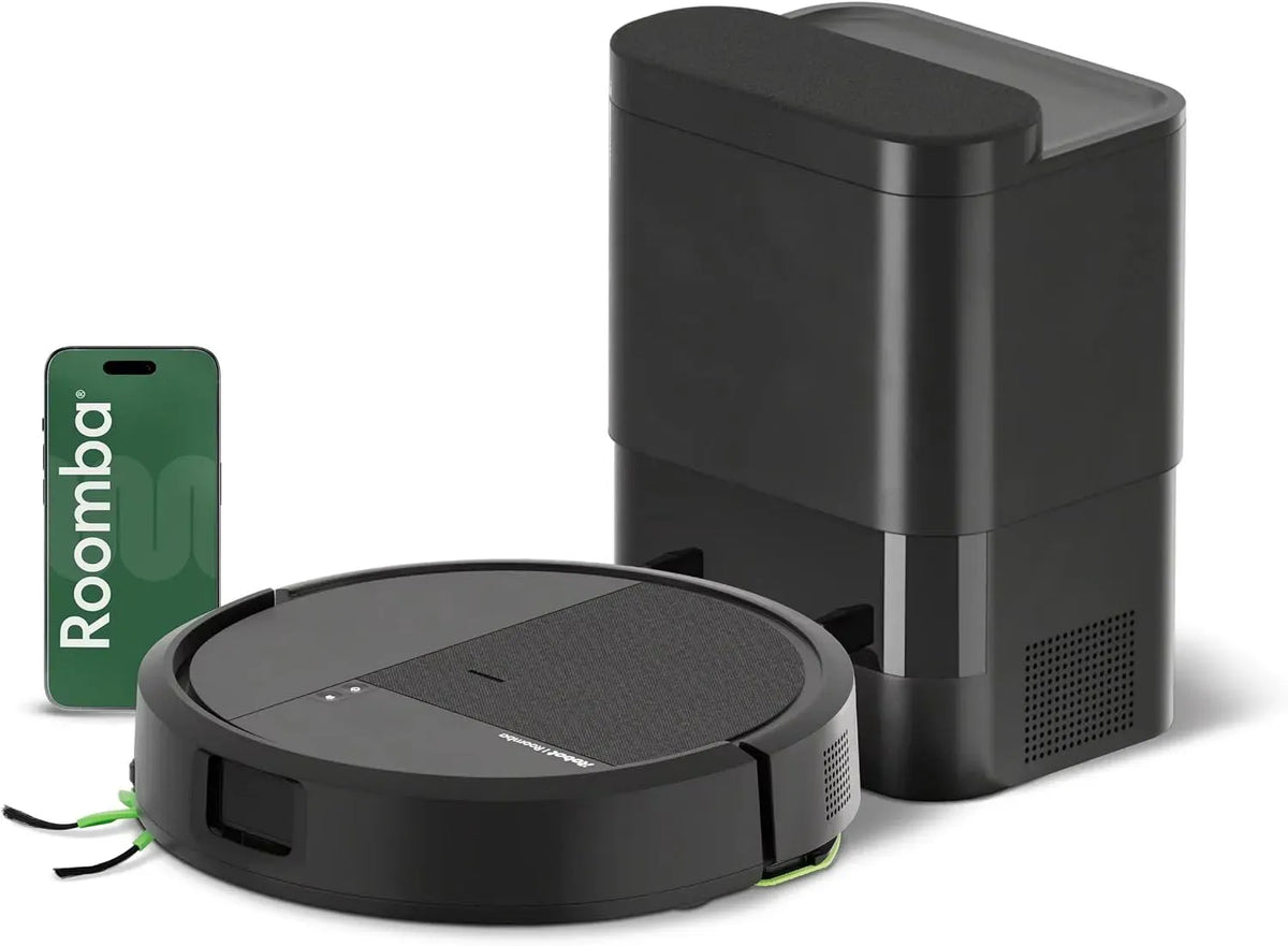 Robot aspirateur 2en1, noir, iRobot Roomba 115 Combo+Base AutoEmpty, Puissance d'Aspiration 15KPa