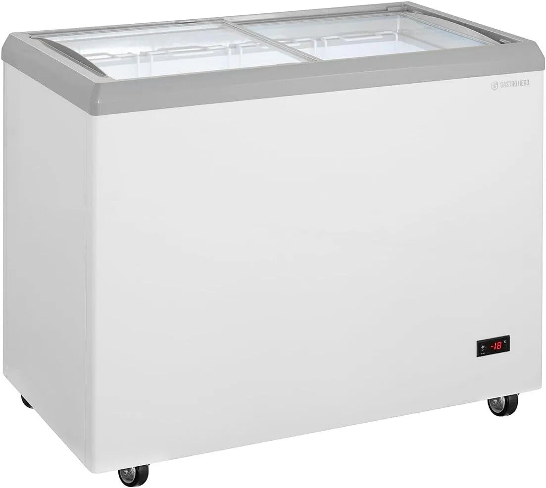 Congélateur, 217 L, roulettes de déplacement, éclairage LED, professionnel, restauration, 18 °C Gastronomie, commercial, coffre à glace