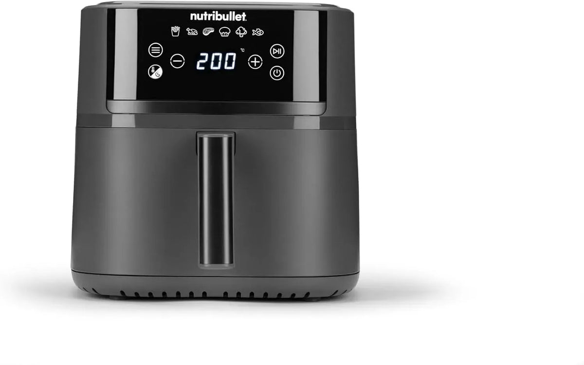 Lave-vaisselle, 6 L, 1700 W, nutribullet NBA0611DG, tactile, noir, Température Numérique 80-200°, Friteuse à Air Chaud 6L, sans PFAS
