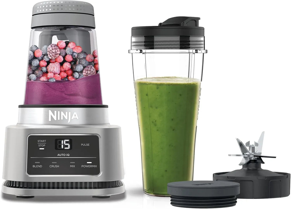 Ninja 2-en-1 1100W. Blender, 1100 W, 700ml et 400ml CB100EU, gobelet de 700 ml et bol de 400 ml