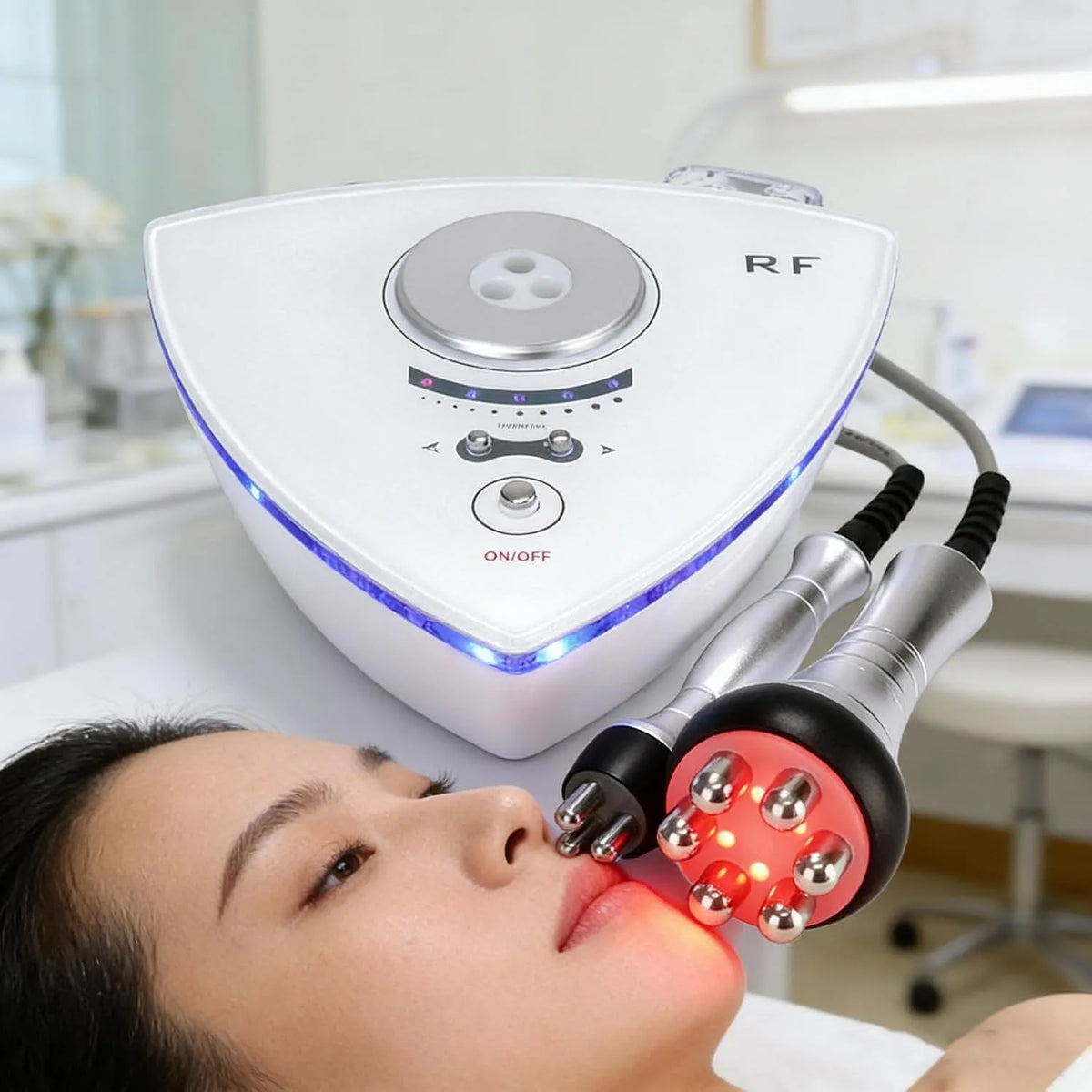EN 1 portable, pour une utilisation domicile, 2 Radiofréquence Visage
