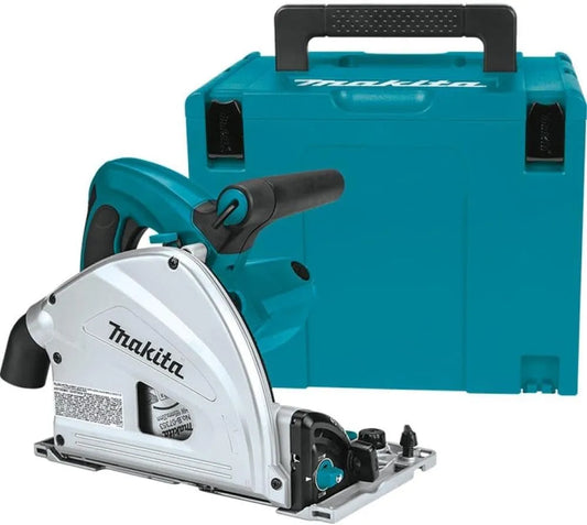Makita SP6000J Scie circulaire pour des coupes droites rapides dans panneaux et pièces de bois 1300 W Ø165 mm en coffret MAKPAC