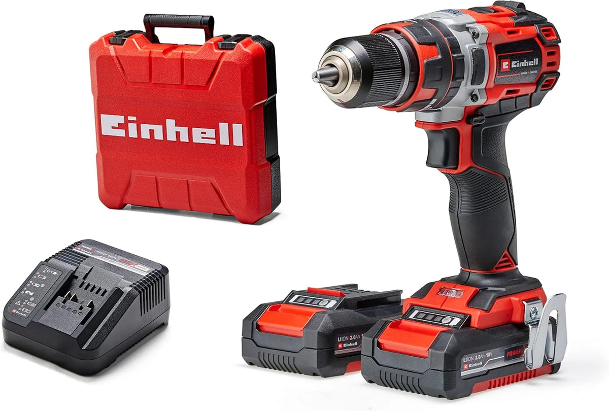 Einhell CD 18 Perceuse à percussion – TE-CD, sans fil, usage professionnel, 18 V, 50 Nm, 2,0 Ah