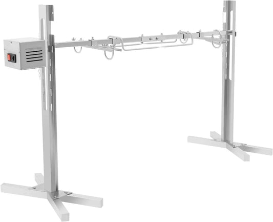 Tournebroche en inox pour cochon de lait 30 kg avec moteur électrique