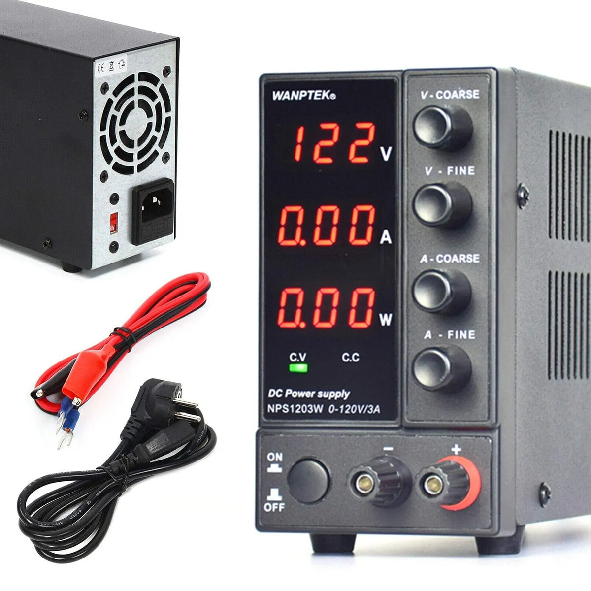 Alimentation de laboratoire CC réglable et alimentation de banc, avec affichage numérique, 360 W, 0-120 V, 0-3 A, pour test électronique et réparation
