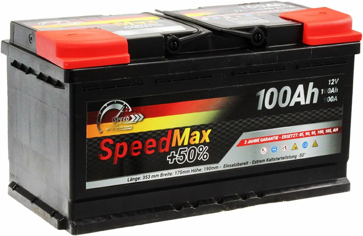 Longue Durée, SpeedMax Batterie Auto 100 Ah 900A L5 Puissance Maximale 12V