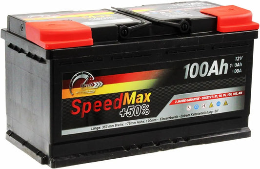 Longue Durée, SpeedMax Batterie Auto 100 Ah 900A L5 Puissance Maximale 12V