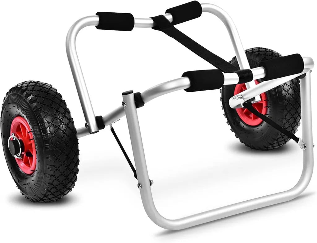 Chariot de Transport Pliable en Aluminium pour Kayak et Canoë, Avec Sangle, Montage Facile