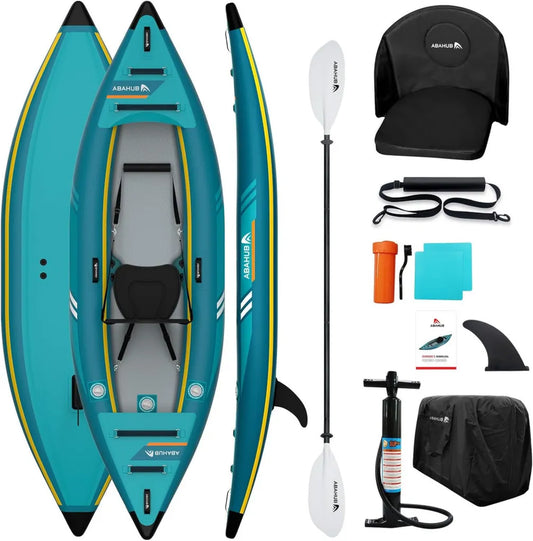 Kayak Gonflable Abahub 320/420 cm pour 1-2 Personnes avec Accessoires Complets