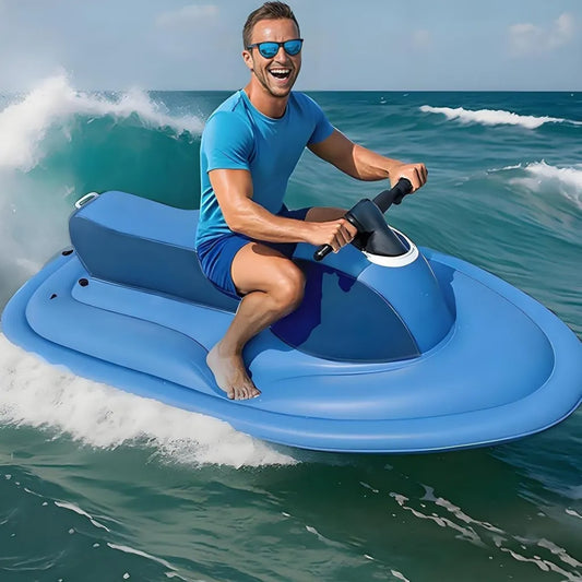 Scooter Sous-Marin Gonflable pour 2-3 Personnes, Idéal pour Plongée et Snorkeling, Autonomie 130 min, Stabilité avec Double Aileron