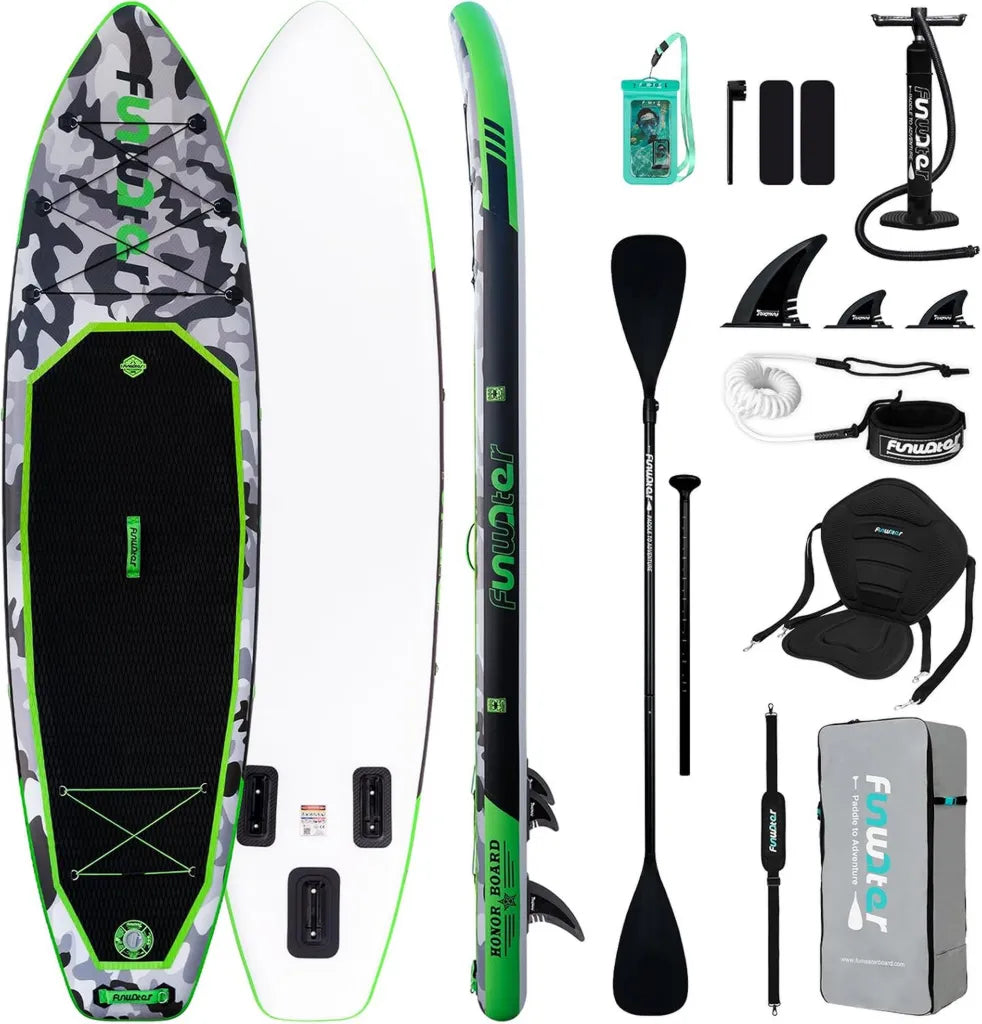 Planche de SUP gonflable 330 cm FunWater - Ensemble complet avec accessoires pour débutants