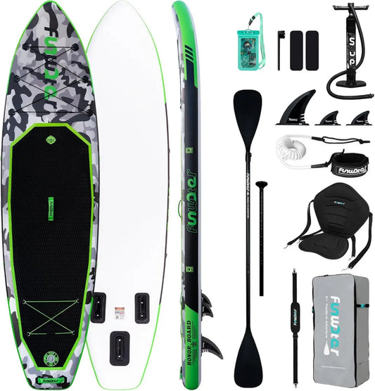 Planche de SUP gonflable 330 cm FunWater - Ensemble complet avec accessoires pour débutants