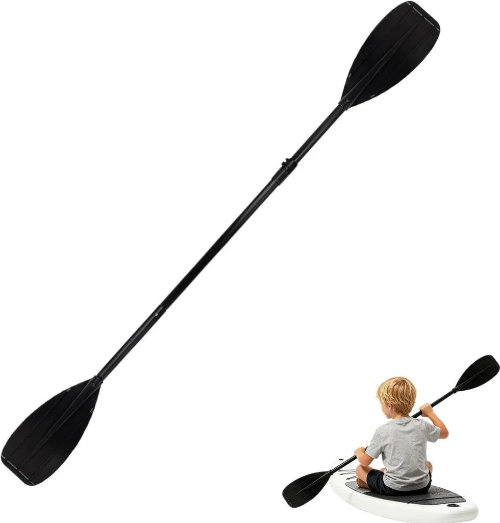 Pagaie légère pour enfants en fibre de carbone - Double tête pour kayak, pêche et aventure aquatique