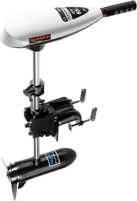 Moteur Électrique Hors-Bord HANGKAI ET65L 12V pour Kayak - Puissance 660W, 5+3 Vitesses, Utilisation en Eau Salée