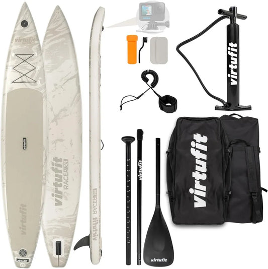 Planche de Paddle Racing Gonflable 381 cm Beige - Accessoires Inclus