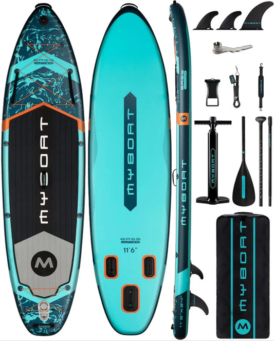 Planche de Paddle Gonflable MYBOAT XXL avec Accessoires Complets pour Pêche