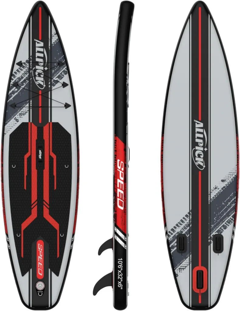 Planche de Paddle Gonflable 320 cm, Kit Complet SUP avec Support Caméra et Pagaie Réglable pour Tous Niveaux, Jusqu'à 200 kg