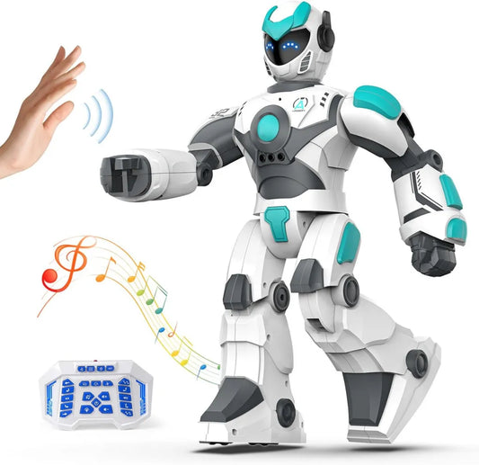 Grand robot intelligent RC pour enfants avec fonctions de danse, chant et télécommande vocale