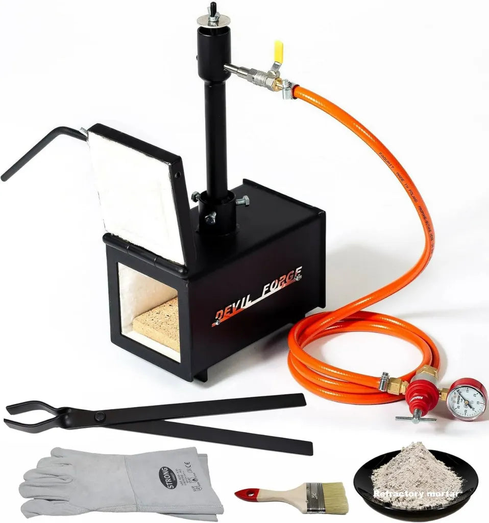 Foyer à Gaz Propane DFPROF1+1D avec Brûleur Puissant pour Coutellerie et Forge