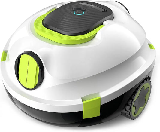 Robot Piscine Autonome MEDOXA, Nettoyeur Automatique sans Fil, 120min d'Autonomie, Stationnement Intelligent, Léger et Puissant pour Piscines Jusqu'à 110㎡