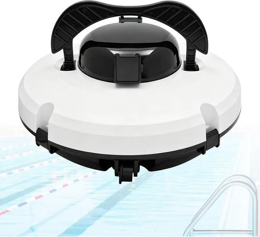 Aspirateur de Piscine Portable avec Batterie Puissante de 5200 mAh, Autonomie 120 Min, Convient pour Piscines Hors-Sol et Enterrées