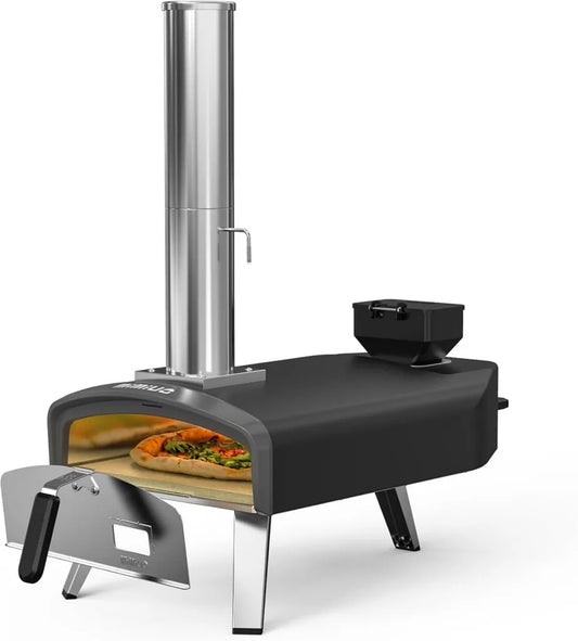 Four à Pizza Portable pour Extérieur avec Pierre de Cuisson 33cm, Idéal pour Barbecue et Camping