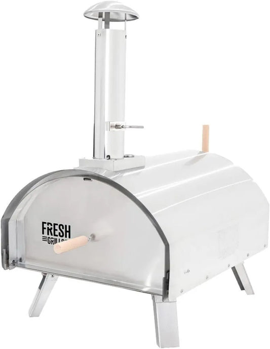 Four à Pizza Extérieur 35cm – Multi-Combustibles avec Thermomètre – Cuisson Rapide à 600°C – Accessoires Inclus