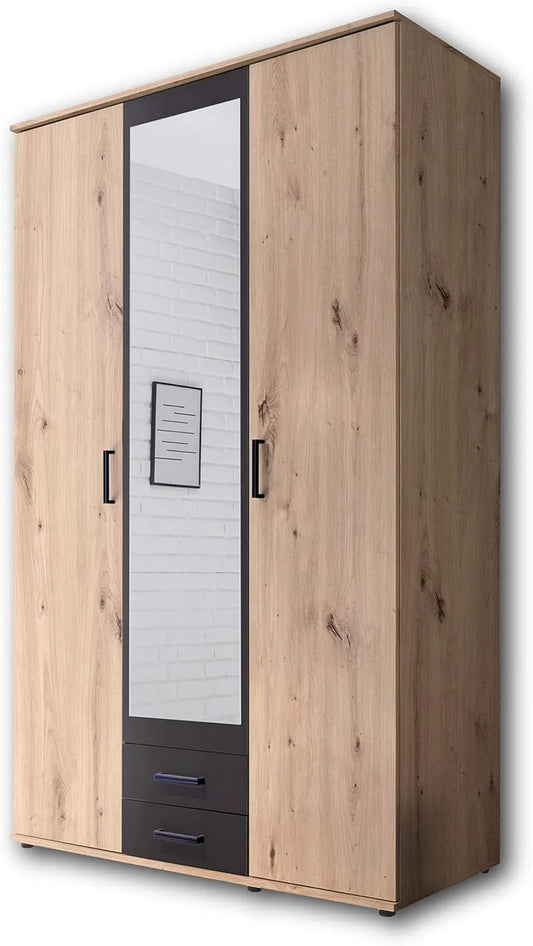 Armoire de rangement — avec rangement, 120 × 197 × 54 cm, anthracite