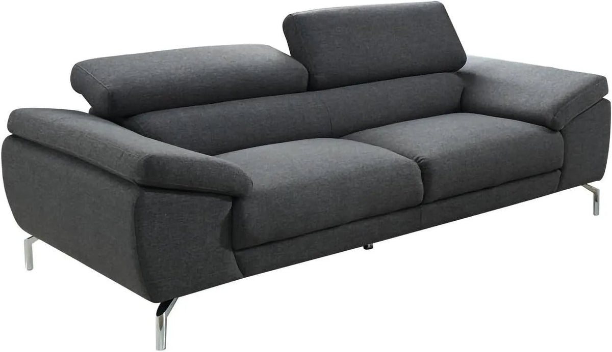 Canapé — revêtement en tissu, 3 Places, gris