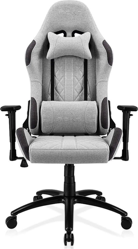 Bureau et table informatique – ULTIM8-RS, revêtement en tissu, technologie 3D/4D, avec accoudoirs, avec coussins, 150 Kg, gris, REKT ULTIM8-RS
