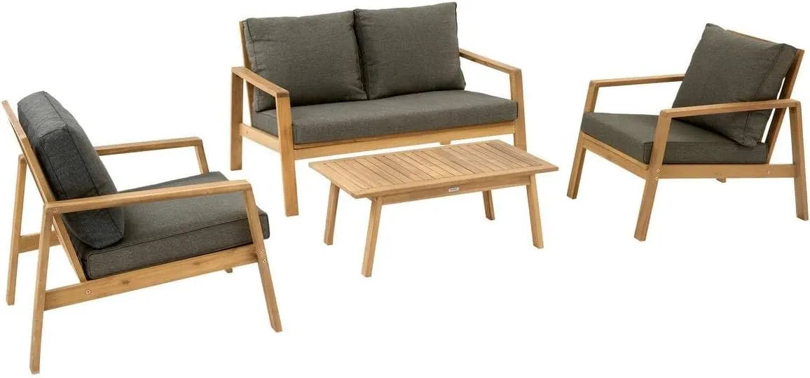 Salon de jardin et ensemble lounge: 4 Places, beige