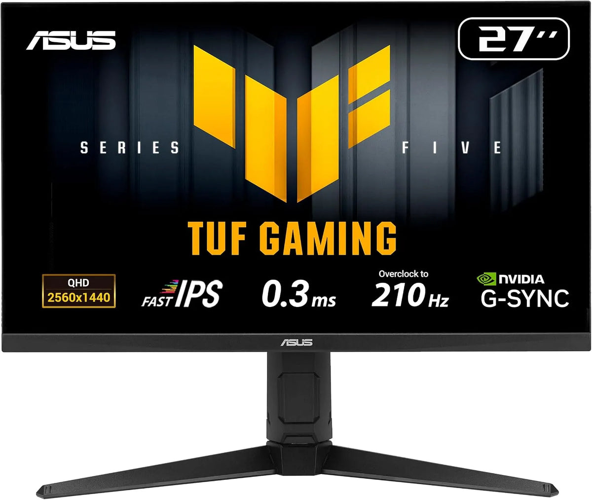 ASUS VG27AQL5A 1440p Moniteur, 27 pouces, 0.3 ms, 210 Hz, configuration gaming, dalle IPS, écran PC, Fast IPS, ELMB, 210Hz, 0.3ms, Haut-Parleurs