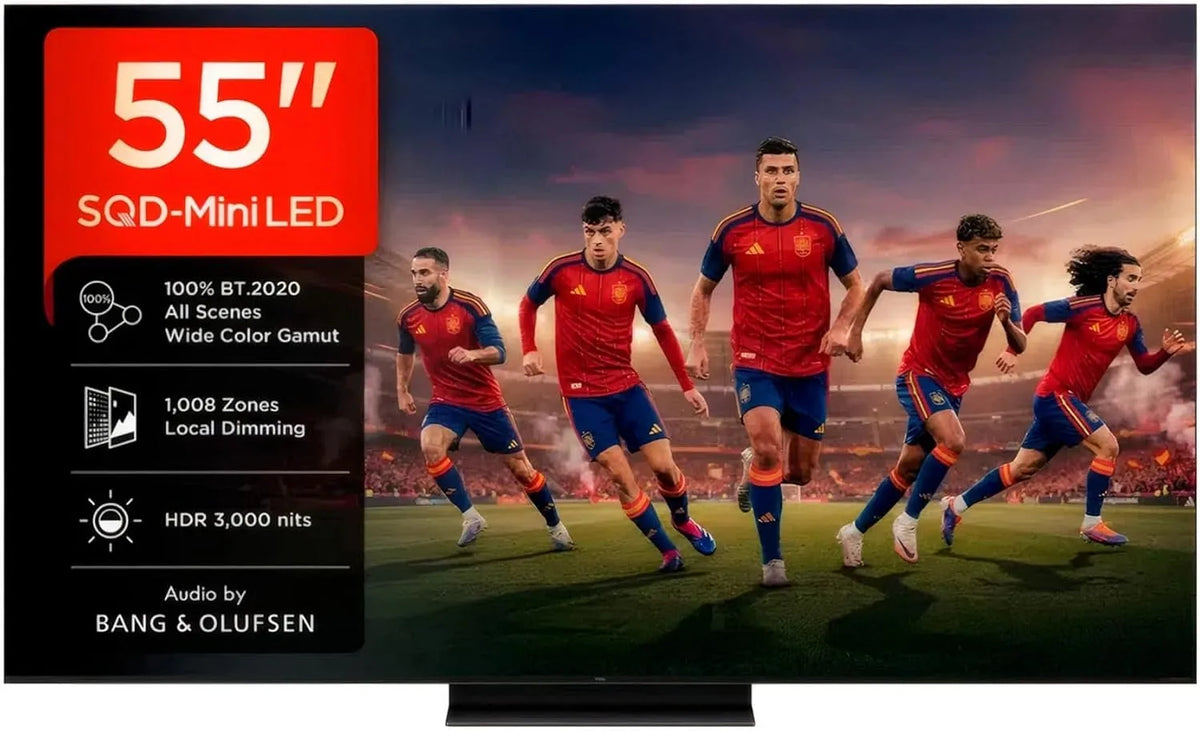 Google 55C8L Smart TV, 55 pouces, 144 Hz, téléviseur, 4K UHD, HDR, Dolby Vision & Atmos, 1008 zones d'atténuation, TCL TV 55C8L 55' SQD-Mini LED