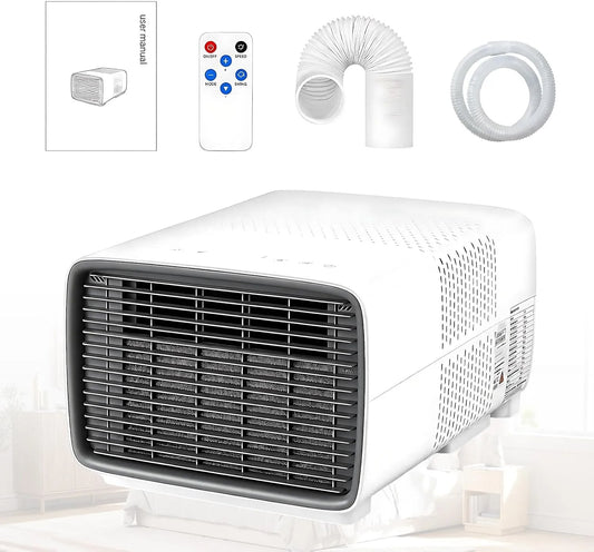 Climatiseur, portable, camping, Tente, Chauffeur, Tuyau d'Évacuation Inclus, Climatisation Mobile pour Camping - 2700 BTU Petit Climatiseur Portable