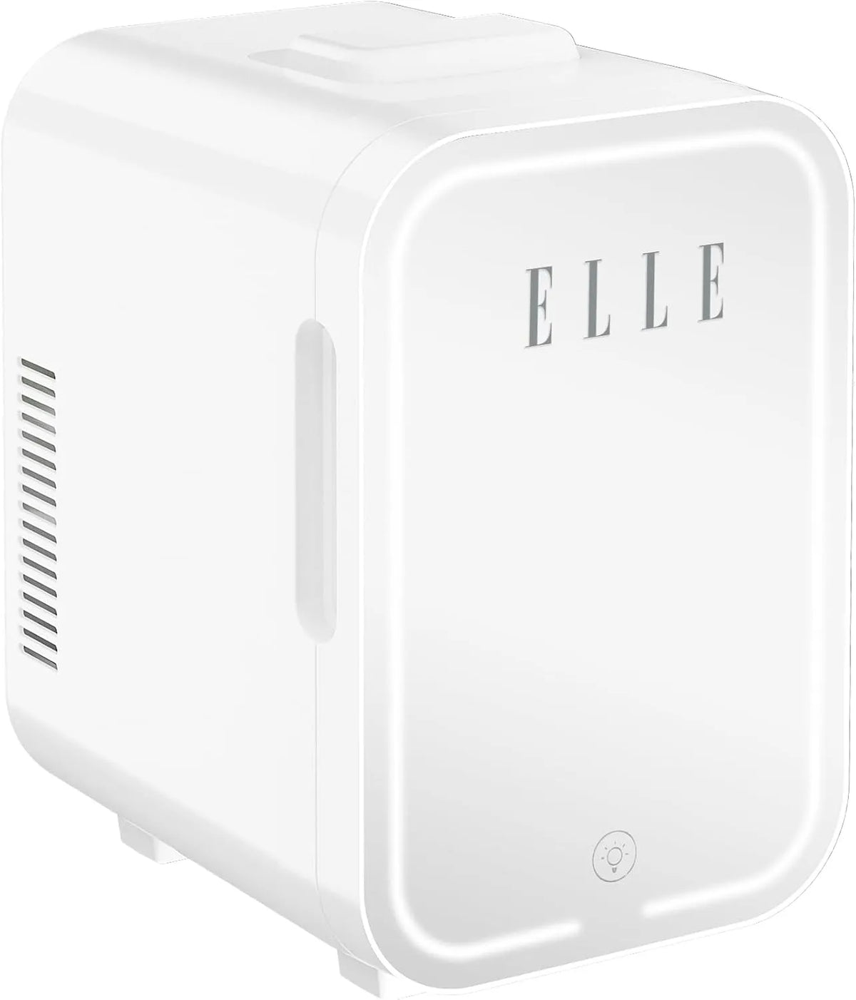 Réfrigérateur, 8 L, éclairage LED, blanc, ELLE Mini Frigo Cosmétique 8L avec Miroir LED, Soins du Visage, Sérums, Masques et Boissons