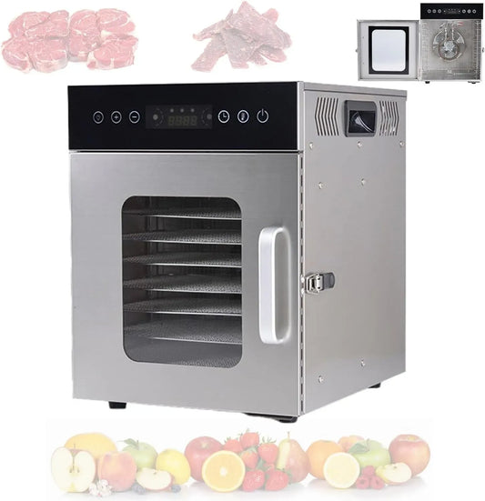 for viande séchée, en acier inoxydable, Générique Déshydrateur alimentaire professionnel 10 plateaux, température réglable de 30 à 90 °C, 400 W