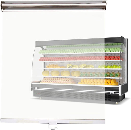 Réfrigérateur, 120 x 150 cm, Store enrouleur en plastique transparent pour supermarché, vitrine de légumes