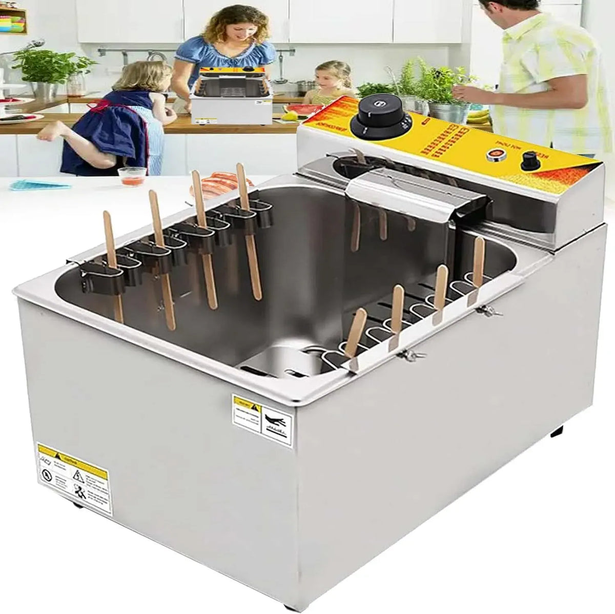 Ustensile de cuisson, 12 L, 1900 W, professionnel, Friteuse à Corn-Dog 12 L, Friteuse électrique 1900 W