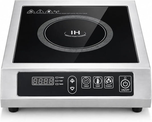 Ustensile de cuisson, 11.81 pouces, 3500 W, Induction, professionnel, restaurant, acier inoxydable