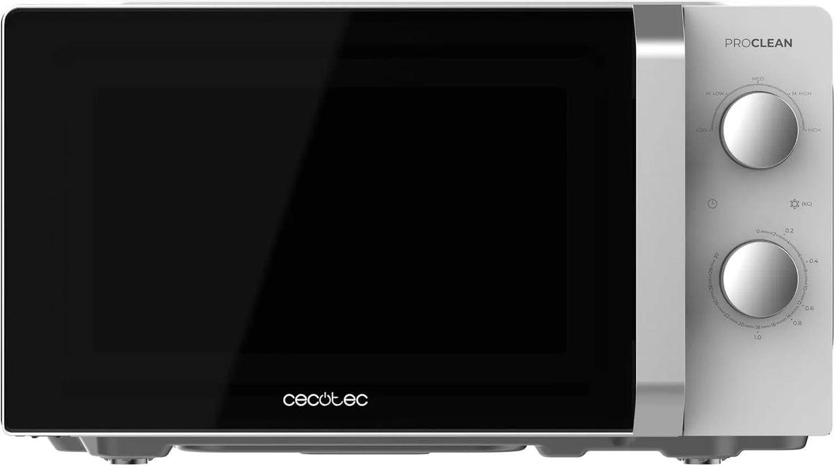 Cecotec Micro-ondes, 20 L, 700 W, minuteur, Inverter, four micro-ondes, blanc, Plateau Tournant 245 mm, Minuterie jusqu'à 30 minutes, 5 Niveaux