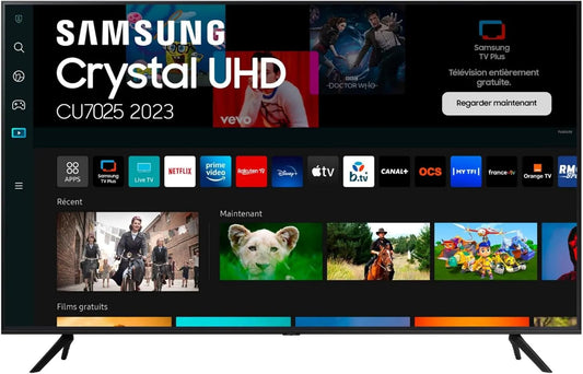 Samsung 43CU7025 Smart TV, 43 pouces, téléviseur, 4K UHD, HDR, Tizen OS, SmartThings, Processeur Crystal UHD