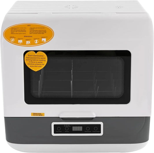 Lave-vaisselle, 3 programmes, 55 à 65 °C, portable, autonome, camping, blanc, pour cuisine, camping-car, et fonction de lavage des fruits