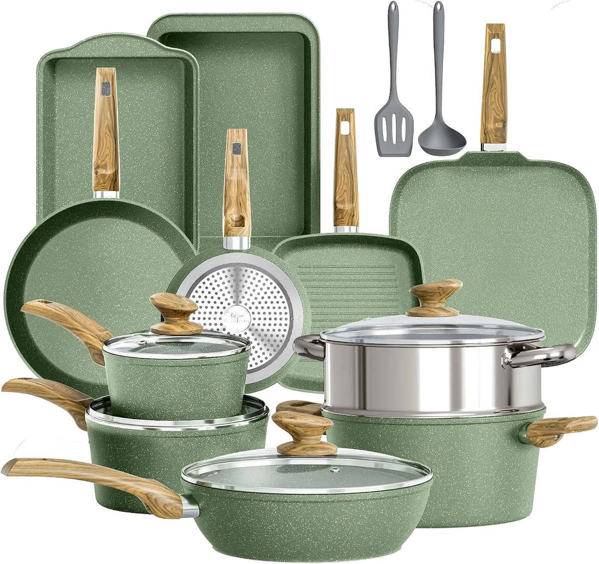Ustensile de cuisson, DishDelight 17pcs, revêtement antiadhésif